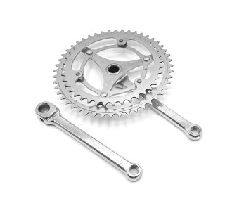Pédalier SOLIDA vélo vintage double plateaux 48-40 FRANCE crankset