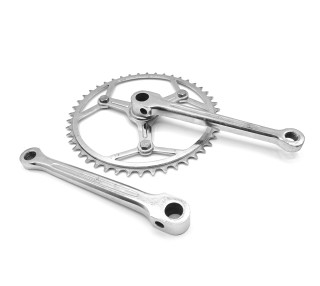 Pédalier crankset vélo vintage UNIVERSEL simple plateau 46 dents 170mm FRANCE