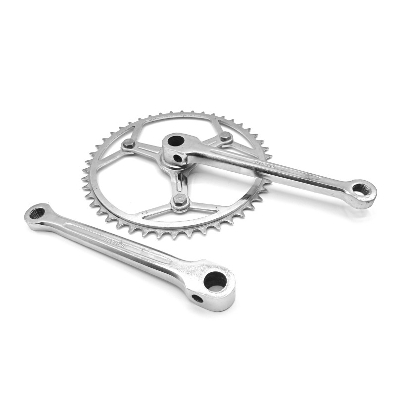 Pédalier crankset vélo vintage UNIVERSEL simple plateau 46 dents 170mm FRANCE