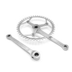 Pédalier crankset vélo vintage UNIVERSEL simple plateau 46 dents 170mm FRANCE