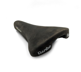 Selle SELLE ITALIA TURBO Cuir Nubuck Marron vélo vintage ancien rétro