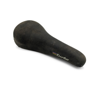 Selle SELLE ITALIA TURBO Cuir Nubuck Marron vélo vintage ancien rétro