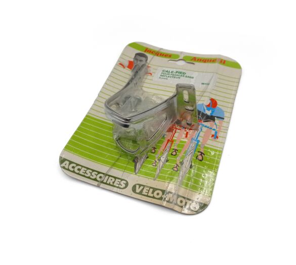 Cale-pieds vélo vintage AFA Jacques Anquetil NEUFS sous blister NOS