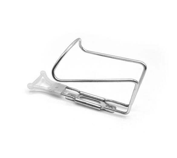 Porte bidon gourde acier chromé vélo ancien vintage