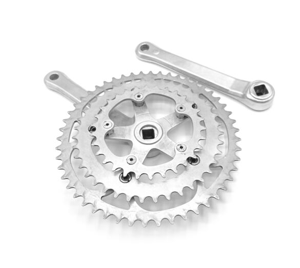 Pédalier TRIPLE NERVAR 50/40/30 vélo vintage ancien / old bike Crankset