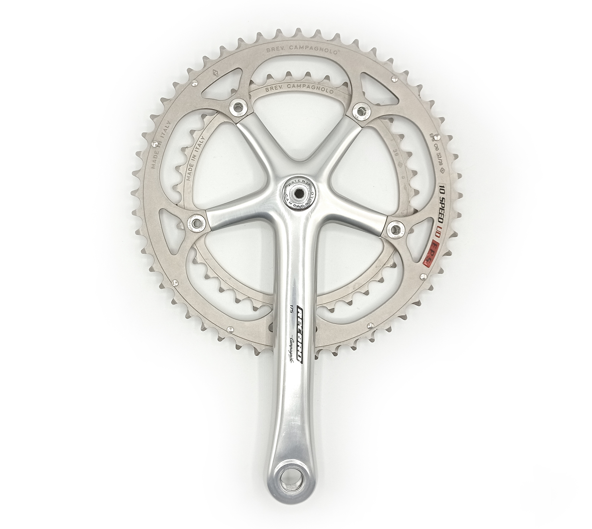 Pédalier Double Campagnolo C-Record – 52/39 Dents – 172.5 Mm – Alu – Occasion