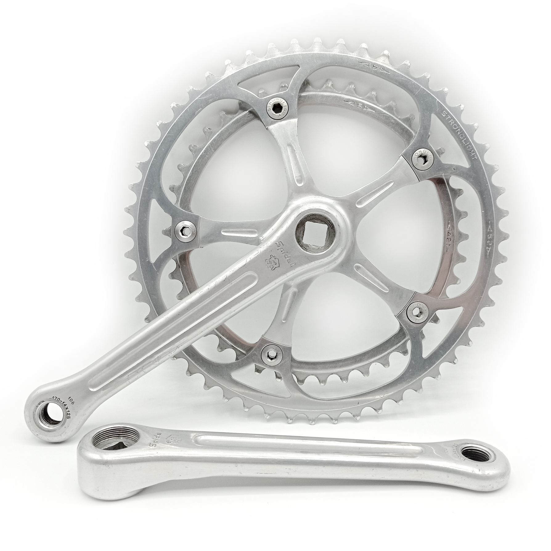 Pédalier Vélo Vintage Stronglight 106 – Occasion – Modèle Spidel